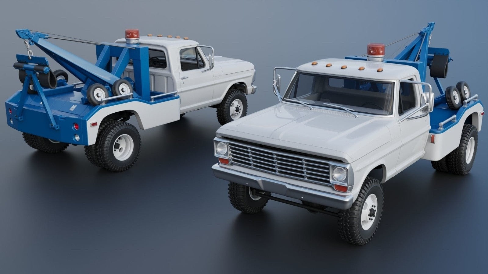1/25 resin 3d printed 1969 Ford F350 wrecker designed by Andrey Bezrodney