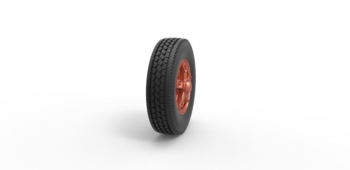 1/50 resin 3d printed 5 spoke wheel and tire set by 3D TECH DESIGN