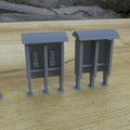 1/25th scale resin 3-D printed covered telephone booth set by Myportal Studios