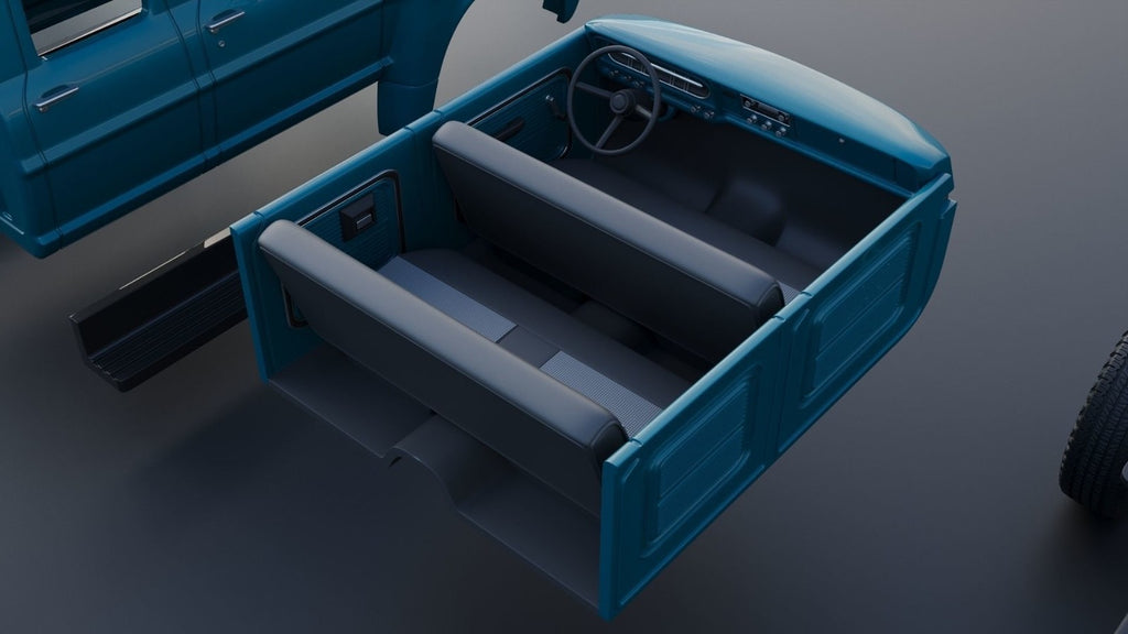 1/48 resin 3d printed 1971 F-750 Crew Cab pickup/utility bed work truck