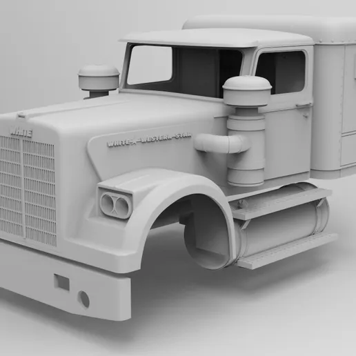 1/32 resin printed white western star with sleeper by Alfa Centauri