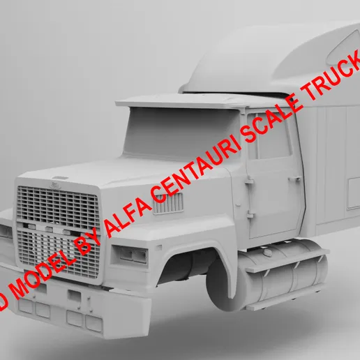 1/25th 3d printed Ford LTL9000 with bullit sleeper kit by Alpha Centauri