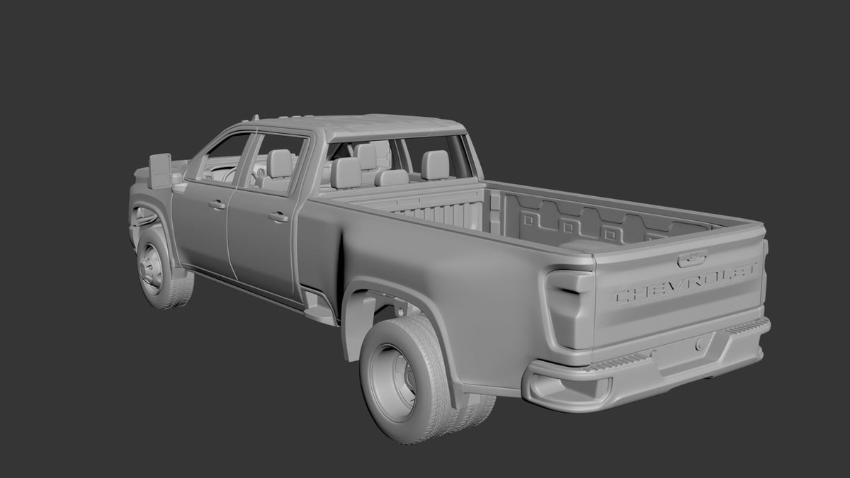 1/25 resin 3d printed 2022 Chevy Silverado dually by Andrey Bezrodney