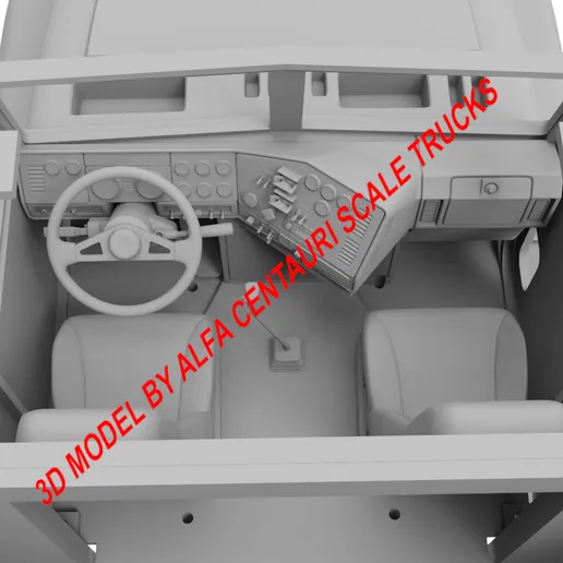 1/25th 3d printed Freightliner FLD 120 classic kit by Alpha Centauri