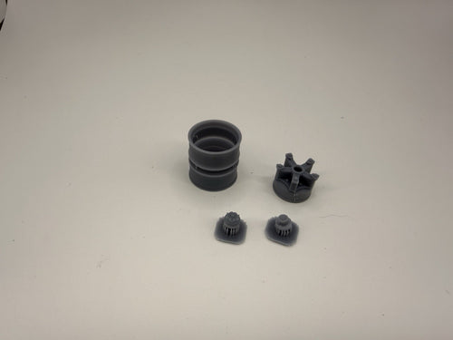 1/24 scale 5 Spoke Trailer Hubs Set Of 4 by Fiala