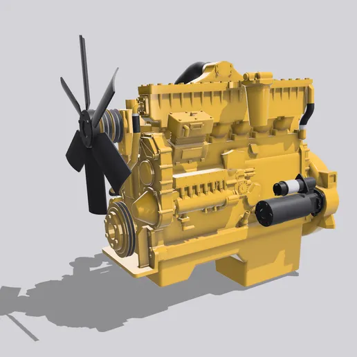 1/50th 3d printed Catepillar 3406B engine by WMARYKA