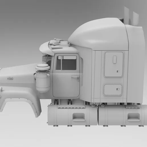 1/25th 3d printed Valueliner R/H Drive 60” sleeper cab kit by Alpha Centauri