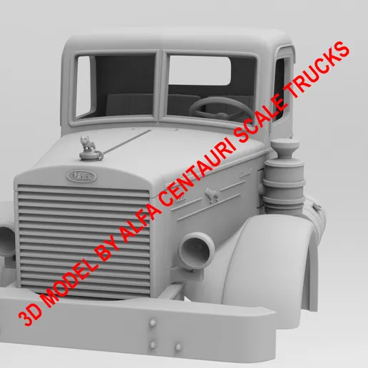 1/25 resin 3d printed MACK LJSWX 1953 1/25 SCALE CAB by alfa centauri