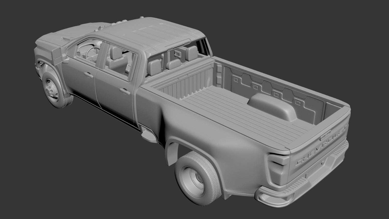 1/25 resin 3d printed 2022 Chevy Silverado dually by Andrey Bezrodney