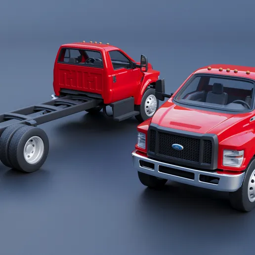 1/25 resin 3d printed Ford F650 Regular cab tow truck by Andrey Bezrodney