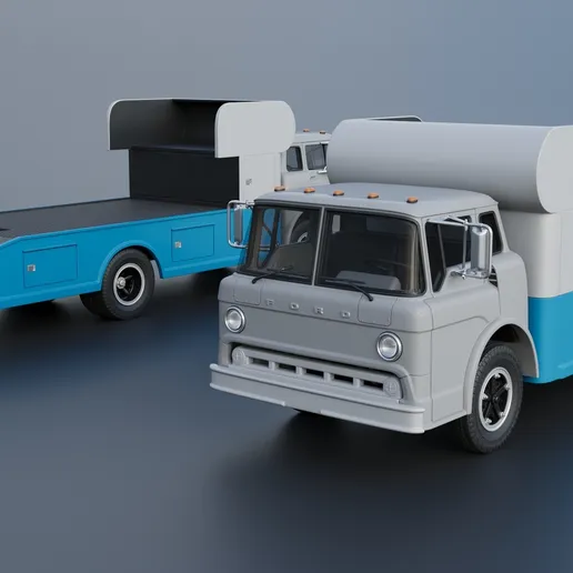 1/25 resin 3d printed Ford C600 ramp truck by Andrey Bezrodny
