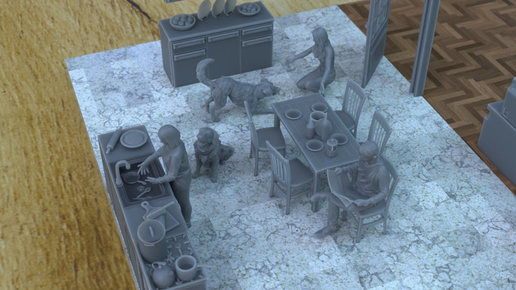 1/25 scale resin 3d printed diorama set by Myportal Studios