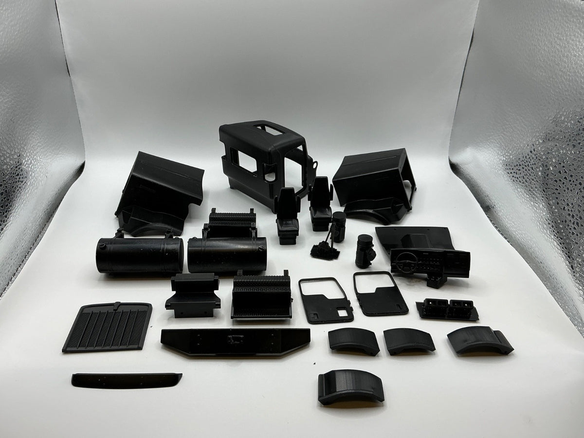 1/25th 3d printed KW T800H 3 window ext cab day cab kit by Alpha Centauri