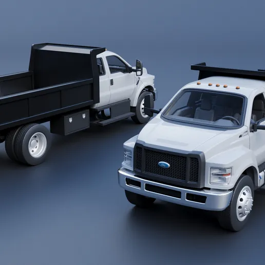 1/25 resin 3d printed Ford F650 Super cab Dump Truck by Andrey Bezrodney
