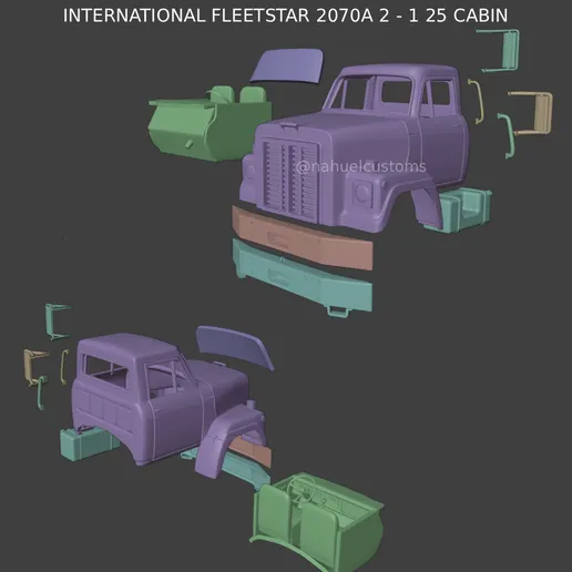 1/25th scale 3d printed resin International Fleetstar 2070A-2 by  Nahuel customs