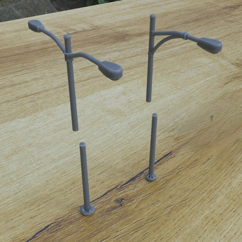 1/25th scale resin 3-D printed street light set by Myportal Studios