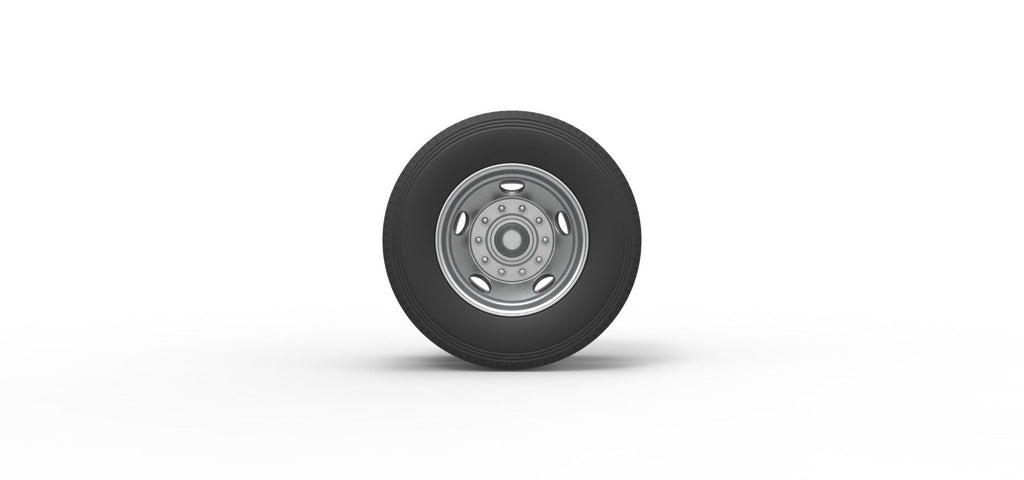 1/25th scale 5 Hole double wheel for trailer by 3dtech design
