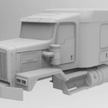 1/25th resin 3d printed Kenworth C500 single steer sleeper  by Alpha Centauri