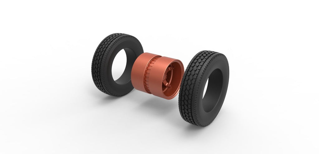 1/35 resin 3d printed 5 spoke wheel and tire set by 3D TECH DESIGN