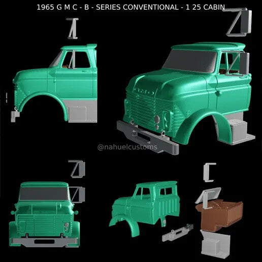 1/25 th scale 3d printed 1965 G M M C - B - CONVENTIONAL SERIES