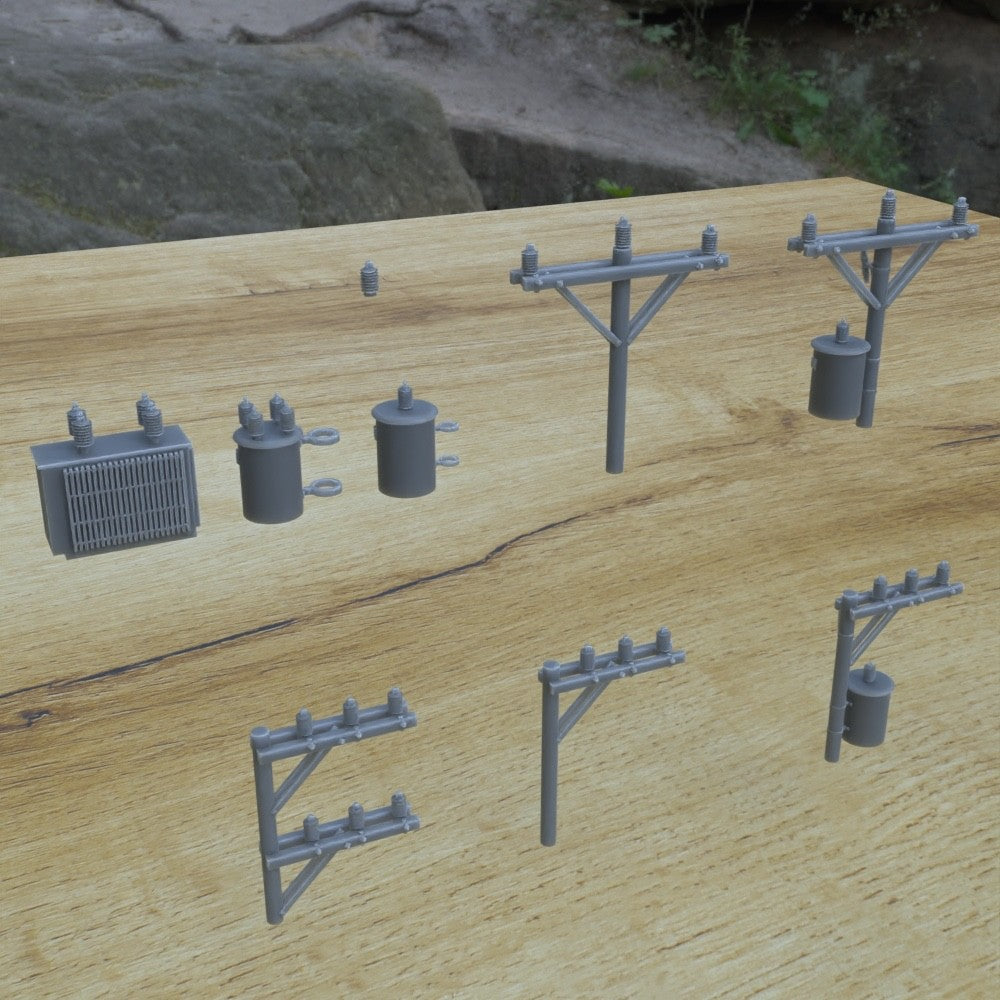 1/25th scale resin 3-D printed large transformer set by Myportal Studios