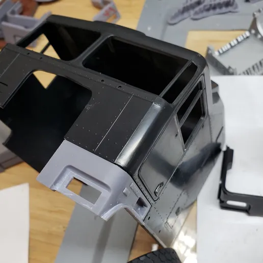 1/25 resin 3d printed KENWORTH COE FRONT FENDER AND HEADLIGHT UPGRADE by WC3D