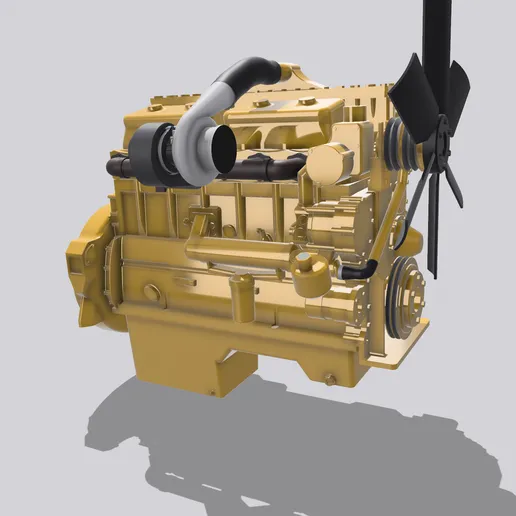 1/50th 3d printed Catepillar 3406B engine by WMARYKA