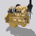 1/50th 3d printed Catepillar 3406B engine by WMARYKA