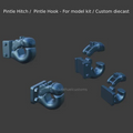 1/25 resin 3d printed pintle hooks by Nahuel Customs 4 pcs