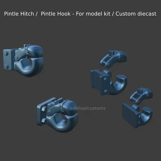 1/25 resin 3d printed pintle hooks by Nahuel Customs 4 pcs