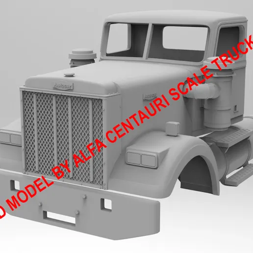 1/25th resin 3d printed Autocar AT64F day cab by Alfa Centauri