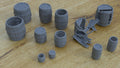 1/25th resin 3d printed wooden barrel set for dioramas by Myportal studios