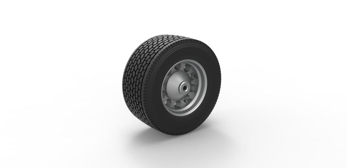1/25 resin 3d printed super single wheel and tire set by 3D TECH DESIGN