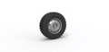 1/24th scale resin 3d printed Military truck front wheel set by 3dtech design