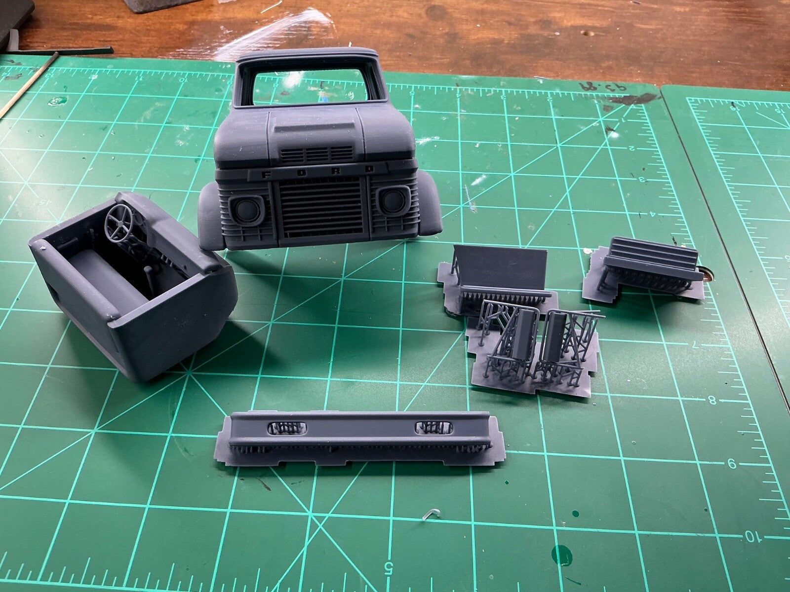 Ford N-SERIES - NT-SERIES - TRUCK CABIN - 1 25 SCALE resin 3d printed model