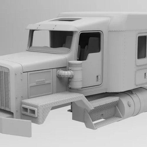1/24th resin 3d printed Kenworth C500 single steer sleeper  by Alpha Centauri