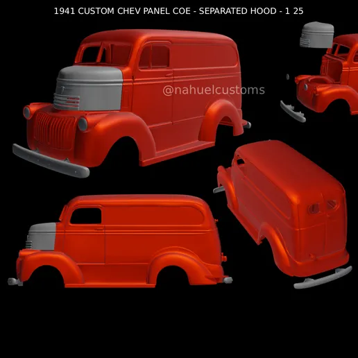 1/25 resin 3d printed 41 custom Chevy panel COE by Nahuel  Customs