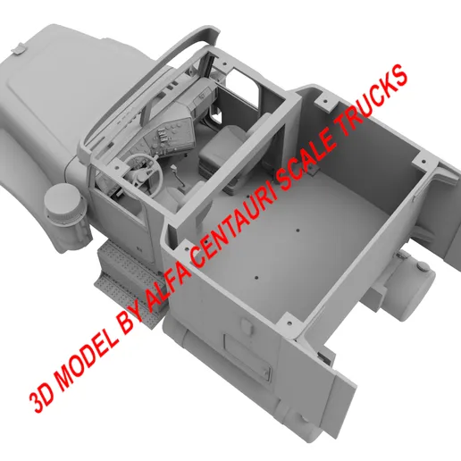 1/25th 3d printed Freightliner FLD 120 kit by Alpha Centauri