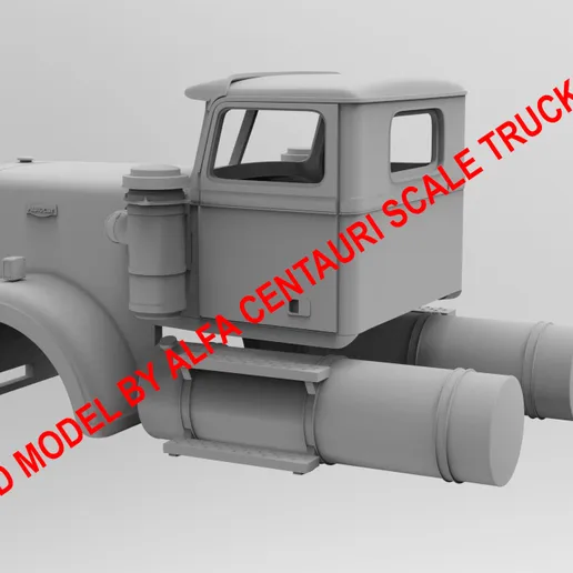 1/25th resin 3d printed Autocar AT64F day cab by Alfa Centauri