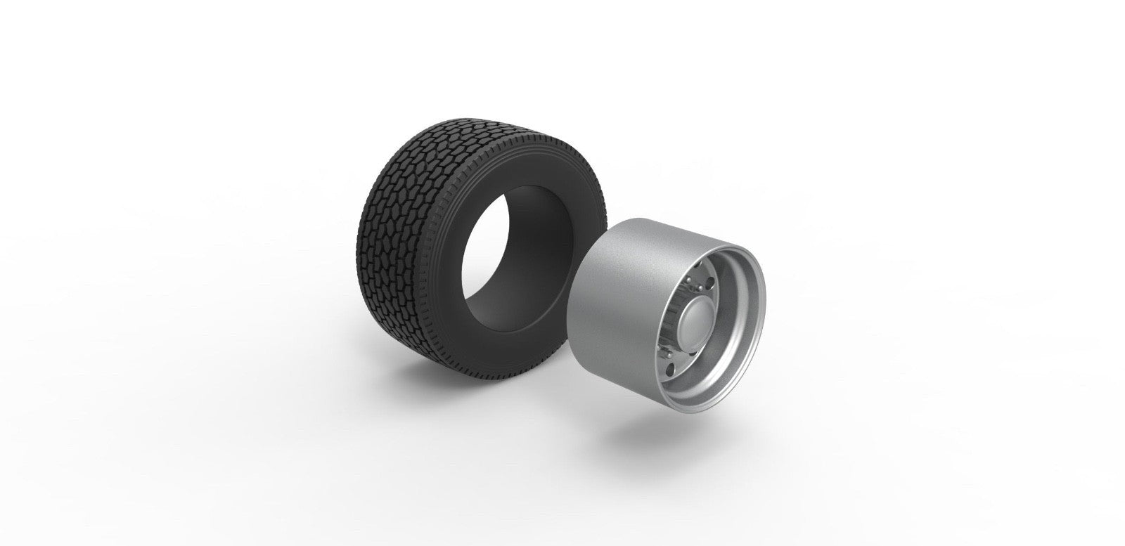 1/50 resin 3d printed super single wheel and tire set by 3D TECH DESIGN