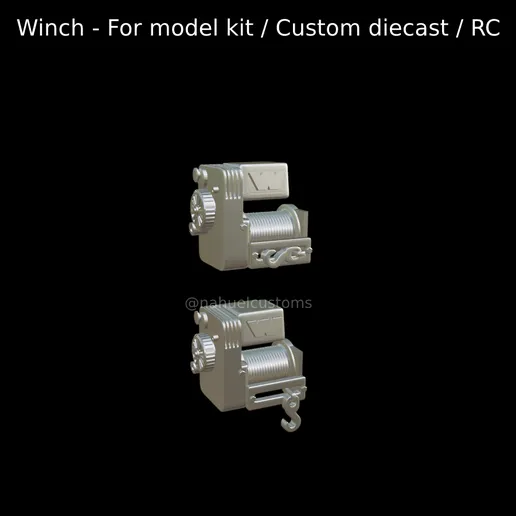 1/25 resin 3d printed winch (1 each style) Nahuel Customs