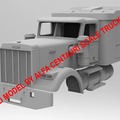 1/25 resin 3d printed Autocar AT64F W/60" sleeper by Alpha Centauri