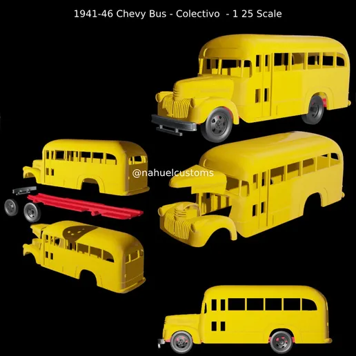 1/25 resin 3d printed 1941-46 Chevy  bus by Nahuel Customs