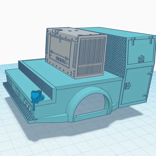 resin 3d printed TRUCK SERVICE/WELDING UNIT/BODY W/WELDER 1/25TH SCALE byWC3D