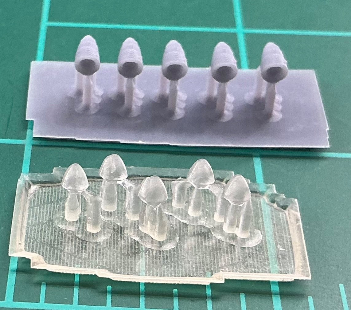 1/25 resin 3d printed truck running lights 5 lights/lenses by Nahuel Customs