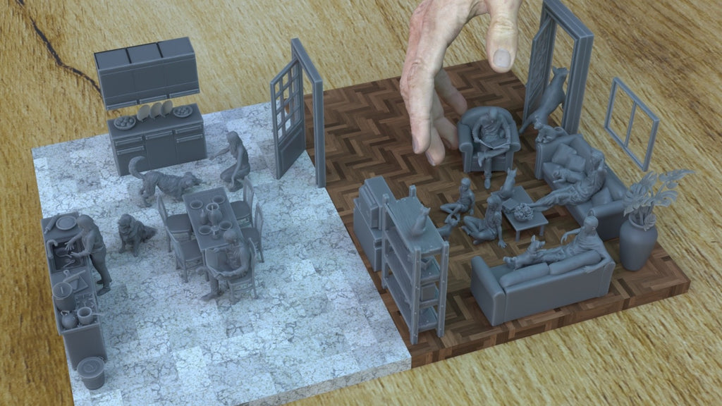 1/25 scale resin 3d printed diorama set by Myportal Studios