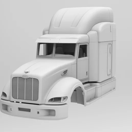 1/25 printed Peterbilt 386 ultra cab w/ 63” with fairings  by Alfa Centauri