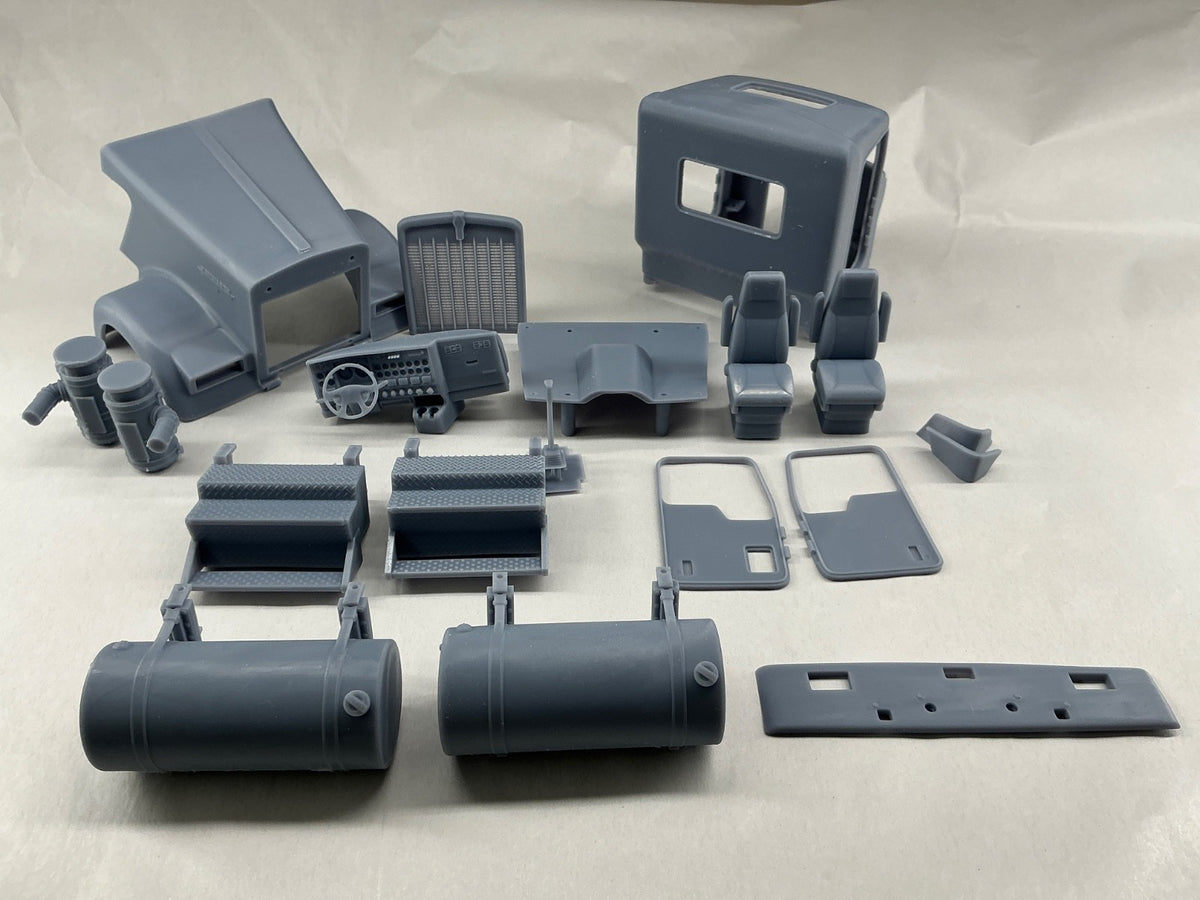 1/24th 3d printed KW W900L single window ext cab  day cab kit by Alpha Centauri