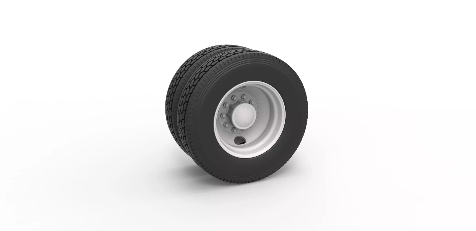 1/25 scale resin 3d printed 2 hole wheels and tires set by by 3D Tech Design