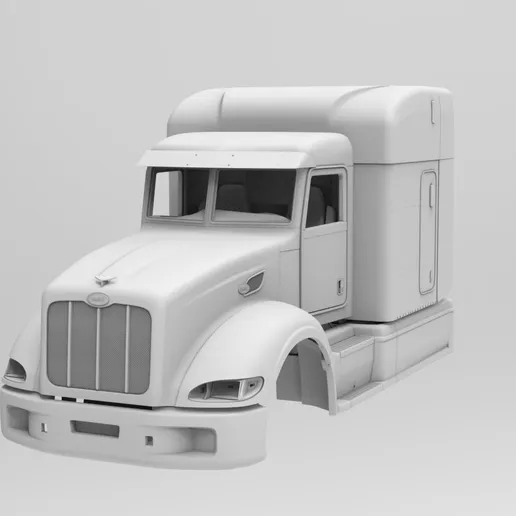 1/25 resin printed Peterbilt 386 ultra cab w/ 63”  sleeper by Alfa Centauri